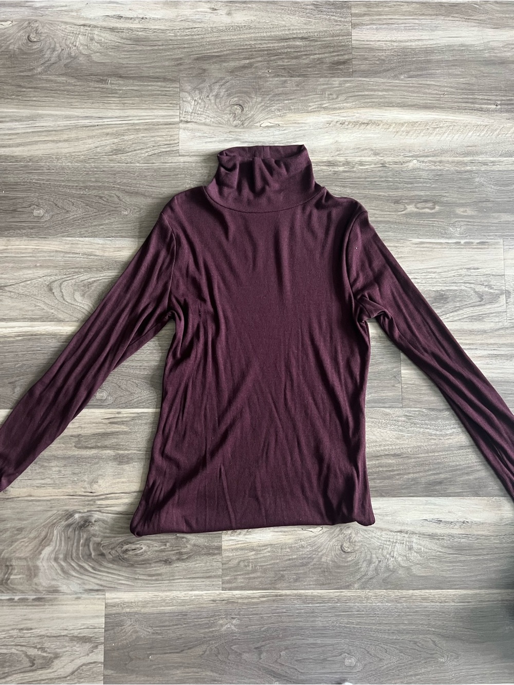 a new day Burgundy Long Sleeve Turtleneck Top